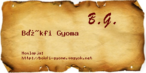 Bökfi Gyoma névjegykártya